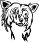 Preview: Aufkleber Chinese Crested Kopf