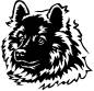 Preview: Aufkleber Eurasier Kopf