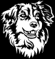 Preview: Aufkleber Australian Shepherd Kopf