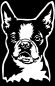 Preview: Aufkleber Boston Terrier Kopf