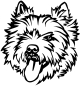 Preview: Aufkleber Cairn Terrier Kopf