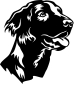 Preview: Aufkleber Flat-coated Retriever Kopf