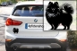 Preview: Autoaufkleber "Zwergspitz (Pomeranian)" Kontur