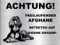 Preview: Hundeschild Afghane