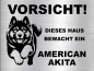 Preview: Hundeschild American Akita