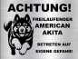 Preview: Hundeschild American Akita