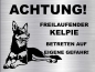 Preview: Hundeschild Australian Kelpie