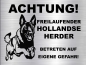 Preview: Hundeschild Hollandse Herder