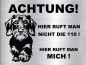 Preview: Hundeschild Rauhaardackel