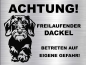 Preview: Hundeschild Rauhaardackel