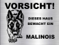 Preview: Hundeschild Malinois