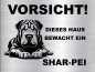 Preview: Hundeschild Shar-Pei