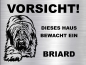 Preview: Hundeschild Briard