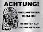 Preview: Hundeschild Briard