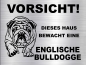 Preview: Hundeschild Englische Bulldogge