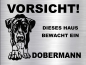 Preview: Hundeschild Dobermann