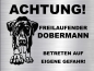 Preview: Hundeschild Dobermann