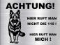 Preview: Hundeschild Deutscher Schäferhund