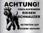 Preview: Hundeschild Riesenschnauzer