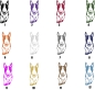 Preview: Autoaufkleber "Bullterrier" Kontur