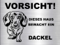 Preview: Hundeschild Kurzhaardackel