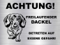 Preview: Hundeschild Kurzhaardackel