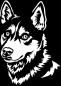 Preview: Aufkleber Husky Kopf