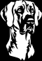 Preview: Aufkleber Dogge Kopf
