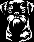 Preview: Aufkleber Brüsseler Griffon Kopf