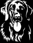 Preview: Aufkleber Flat-coated Retriever Kopf