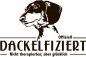 Preview: Aufkleber Dackel (Kurzhaar) "Dackelfiziert"