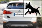 Preview: Autoaufkleber Bullterrier rennend Silhouette