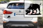 Preview: Autoaufkleber Deutsch Kurzhaar jagend Silhouette