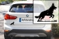 Preview: Autoaufkleber Deutscher Schäferhund rennend Silhouette