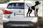 Preview: Autoaufkleber Deutsch Kurzhaar stehend Silhouette
