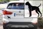 Preview: Autoaufkleber Boxer stehend Silhouette