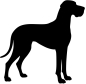 Preview: Deutsche Dogge stehend Silhouette