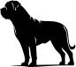 Preview: Englischer Mastiff stehend Silhouette