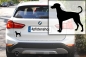 Preview: Autoaufkleber Dobermann stehend Silhouette