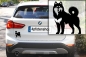 Preview: Autoaufkleber Alaskan Malamute stehend Silhouette