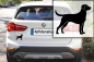 Preview: Autoaufkleber Labrador stehend Silhouette