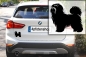 Preview: Autoaufkleber Tibet Terrier stehend Silhouette