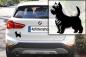 Preview: Autoaufkleber West Highland Terrier stehend Silhouette