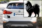 Preview: Autoaufkleber Wolfsspitz stehend Silhouette