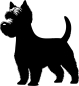 Preview: West Highland White Terrier stehend Silhouette