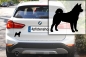 Preview: Autoaufkleber Akita stehend Silhouette