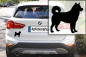 Preview: Autoaufkleber Alaskan Malamute stehend Silhouette