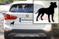 Preview: Autoaufkleber American Staffordshire Terrier stehend Silhouette