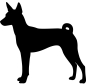 Preview: Basenji stehend Silhouette