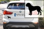 Preview: Autoaufkleber Bordeauxdogge stehend Silhouette